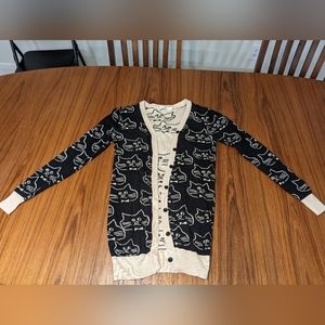 Sugarmint cat cardigan small